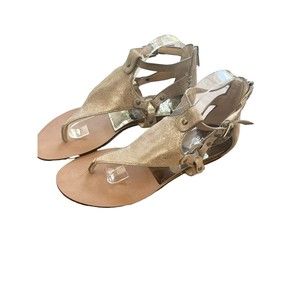NEW Vince Camuto Womens Averie Sandal 9.5 Gladiator Bronze Gold Metallic Thong